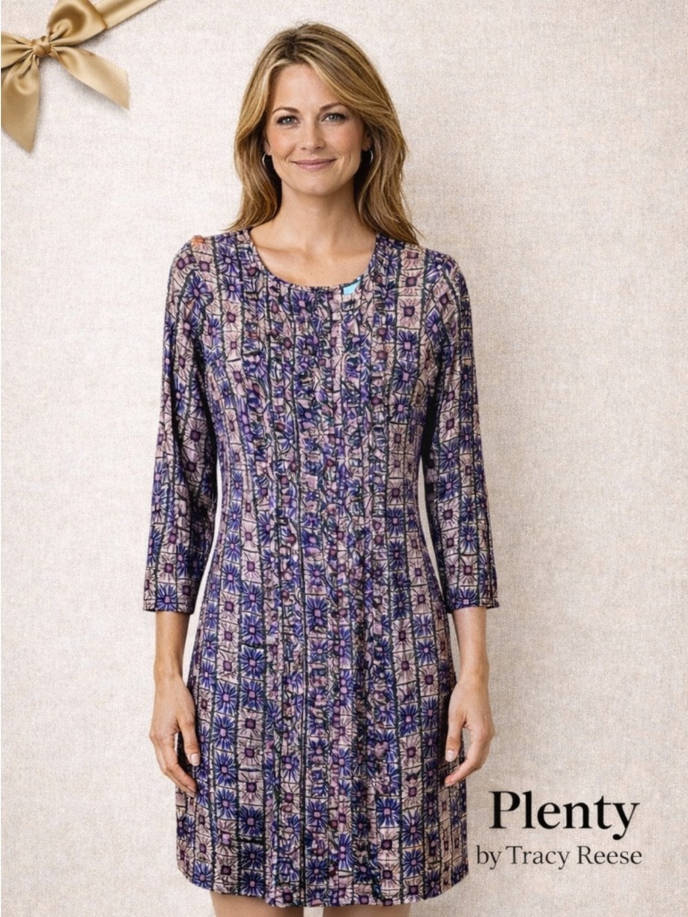 Plenty By Tracy Reese 100% Silk Floral Dress Ruffle Front Boho Size 6